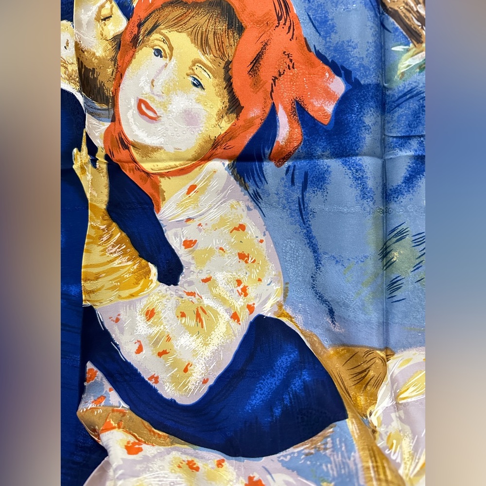 Sold-100% Silk scarf square - Picture 7 of 8